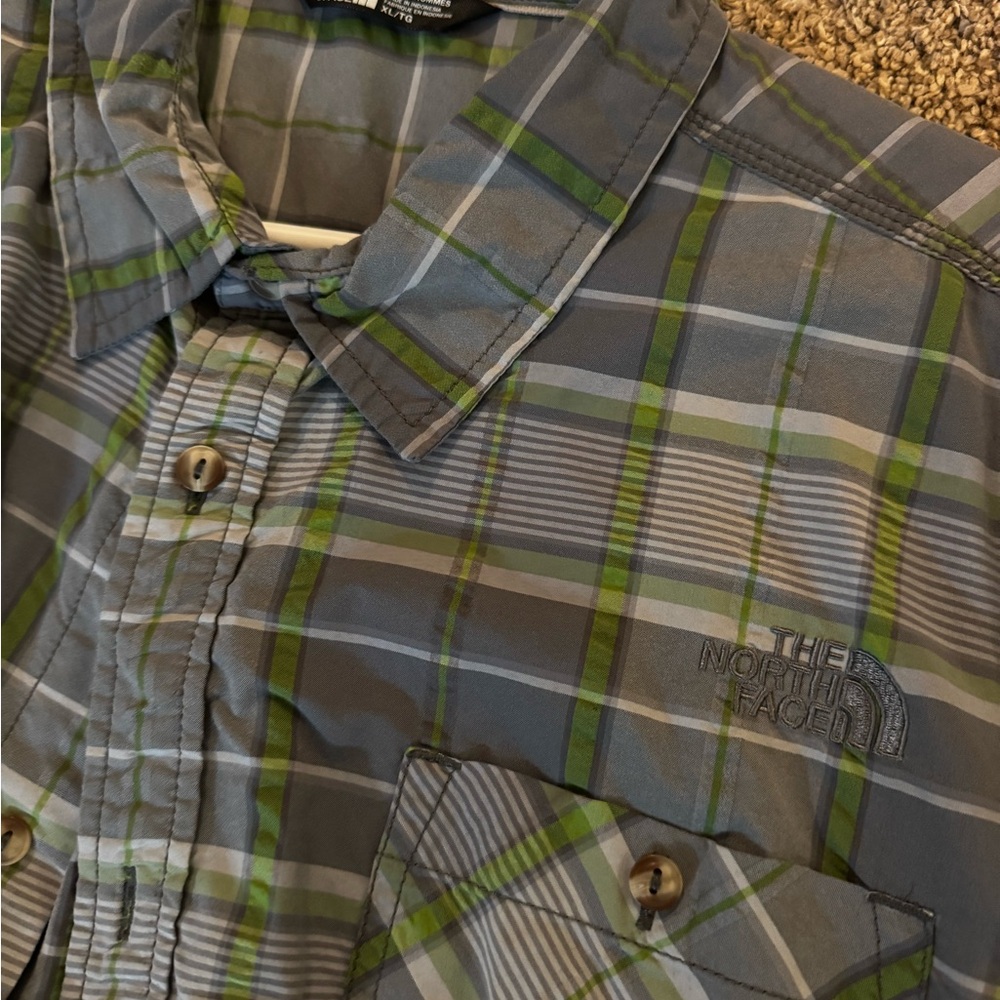 The North Face Men's Green Plaid Shirt